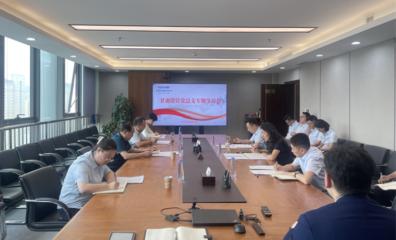 集团公司列席旁听甘肃资管党总支专题学习会
