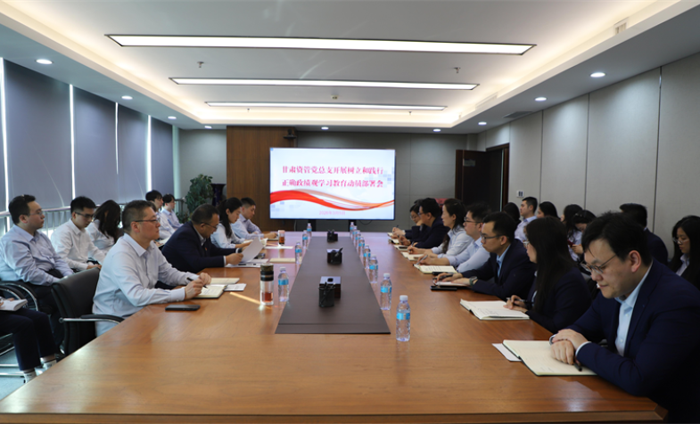 甘肃资管党总支专题研究部署 开展树立和践行正确政绩观学习教育工作