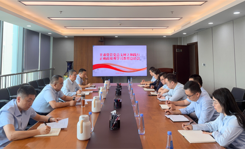 甘肃资管党总支召开树立和践行正确政绩观学习教育总结会